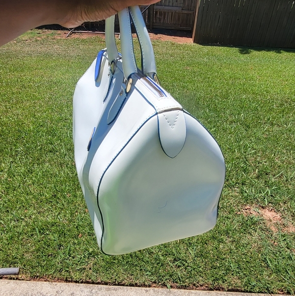 Exquisitely Chic Pierre Cardin White Leather Satchel Bag - Picture 2 of 7